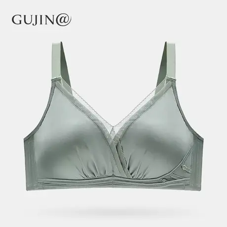 古今@无钢圈内衣女2022新款油光背面性感纯欲深V小胸聚拢聚拢文胸图片