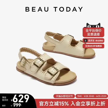 【棕榈微光】BeauToday勃肯凉鞋女款夏季凉鞋外穿女凉鞋平底罗马商品大图
