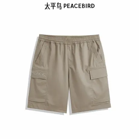 太平鸟男装24工装短裤直筒男士时尚休闲裤 B2GCE2617图片