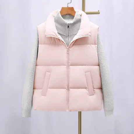 KHV真维斯棉马甲女2025新款美式宽松背心秋冬季加厚保暖叠穿外套商品大图