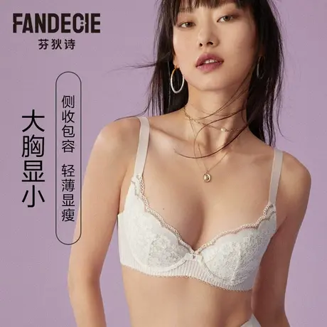 【直播专享】芬狄诗夹碗围大胸显小内衣薄蕾丝收副乳文胸FBW0018商品大图