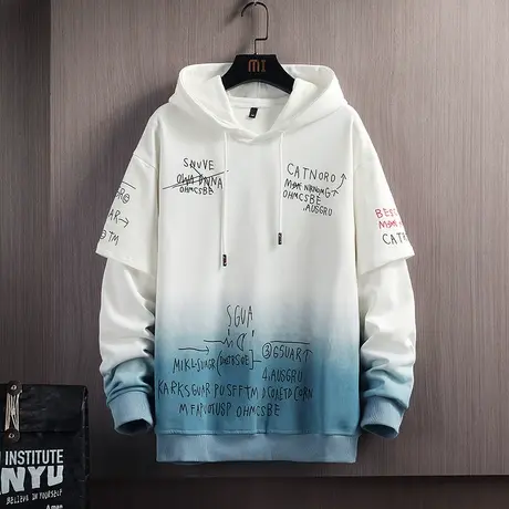 青少年秋装连帽卫衣13男孩12-15岁初中学生14大童帅气长袖t恤男装商品大图