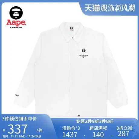 Aape男装秋冬猿颜小标徽章字母印花潮流薄款翻领夹克外套7469XXH图片