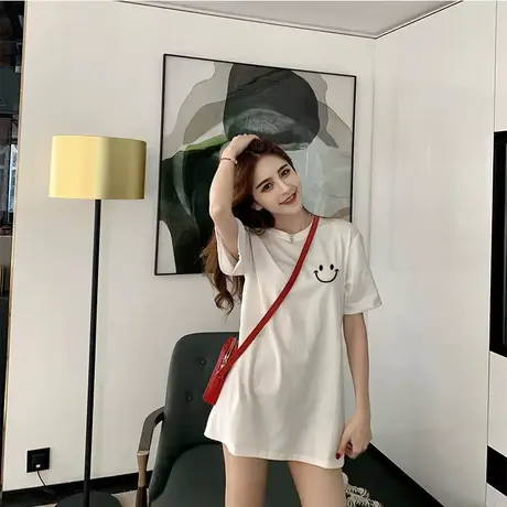 白色重磅纯棉质感短袖t恤女夏季美式复古高级感别致漂亮百搭上衣商品大图