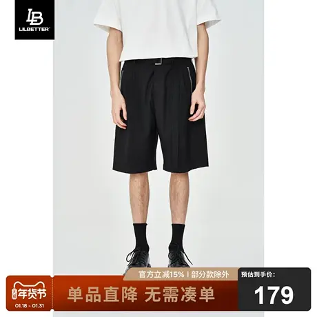 Lilbetter休闲短裤男士夏季潮牌百搭五分裤新薄款宽松直筒运动裤商品大图