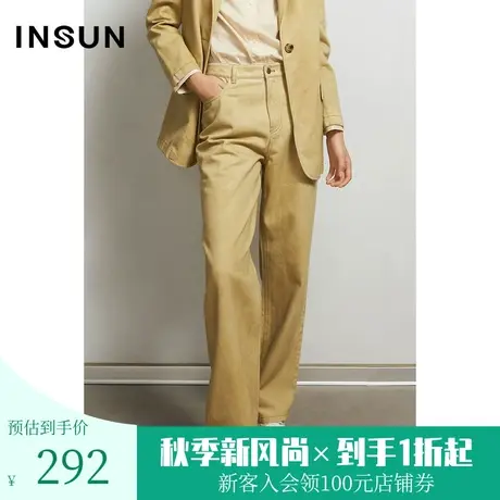 恩裳春秋季商场同款纯棉都市摩登宽松休闲直筒牛仔裤长裤女商品大图