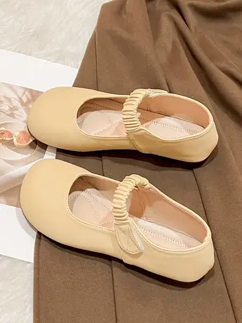玛丽珍女鞋软皮2023夏季百搭平底单鞋晚晚风温柔鞋软底舒适奶奶鞋商品大图