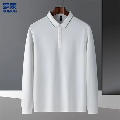 罗蒙经典款polo衫男士t恤长袖上衣春秋休闲百搭长袖t恤男图片
