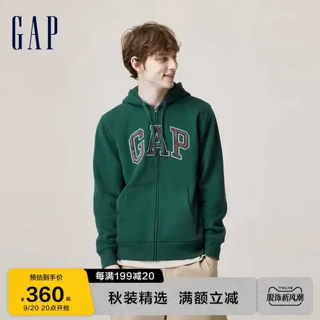 【双11预售】Gap男女装冬季2023新款LOGO碳素软磨抓绒卫衣816853图片