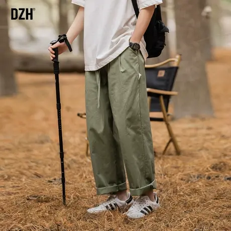 男士军绿色户外工装裤男直筒宽松春夏休闲裤长裤cityboy山系裤子商品大图