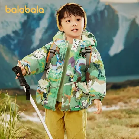 巴拉巴拉男童羽绒服女童外套2025冬儿童萌趣面包服潮保暖时尚商品大图