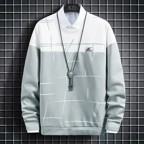 卫衣男士长袖t恤春秋季新款韩版潮流宽松打底衫秋装潮牌上衣服男商品大图