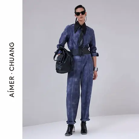 爱慕·CHUANG以爱之名-游牧秋冬女休闲双面布阔腿长裤CA822002商品大图