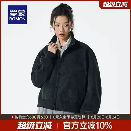 罗蒙女士潮流百搭立领工装夹克2025秋季新款时尚百搭日常休闲外套商品大图