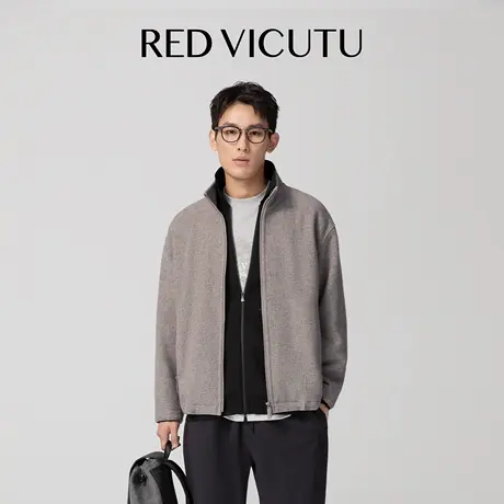 VICUTU威可多男大衣绵羊毛舒暖御寒外套时尚百搭休闲商务通勤外搭图片