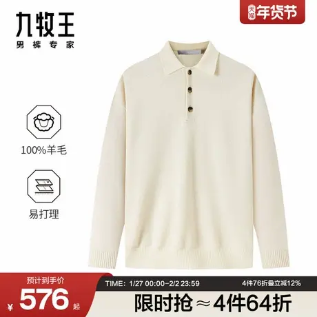 九牧王男装秋冬舒适羊毛毛衫翻领商务休闲亲肤柔软易打理毛衣图片