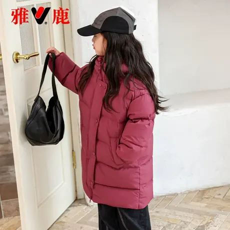 雅鹿2025新款长款儿童羽绒服加厚女童男童女宝宝大童冬季外套冬装商品大图