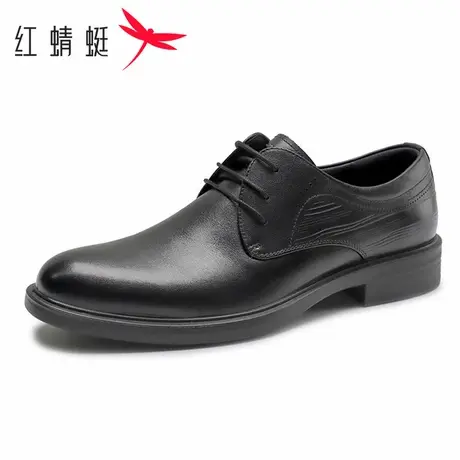 红蜻蜓男鞋2026春季真皮系带商务正装鞋男士英伦德比鞋通勤工作鞋商品大图
