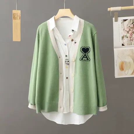 开衫针织毛衣外套上衣早秋2024新款女装秋冬韩版休闲高级感针织衫商品大图