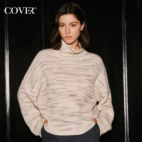 COVER冬季羊毛羊驼毛混纺高领毛衣商品大图