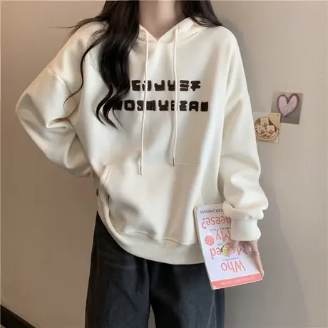 韩系cec超火薄款连帽卫衣女秋季宽松显瘦休闲百搭外套上衣情侣装商品大图
