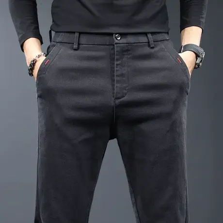 工装休闲长裤男士修身小脚直筒男裤子春季秋冬款冬季2024新款痞帅商品大图