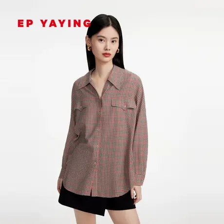 EP YAYING雅莹女装 丝羊毛oversize廓形大衬衫 2023新款2112A图片