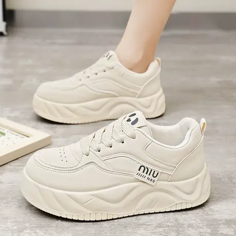 女鞋春夏季2024年新款潮流小个子显高莆田小白鞋女款休闲运动板鞋商品大图