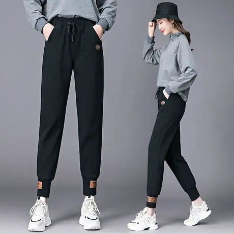 清仓工装裤女春秋小个子束脚休闲裤2023新款运动宽松高腰哈伦裤潮图片