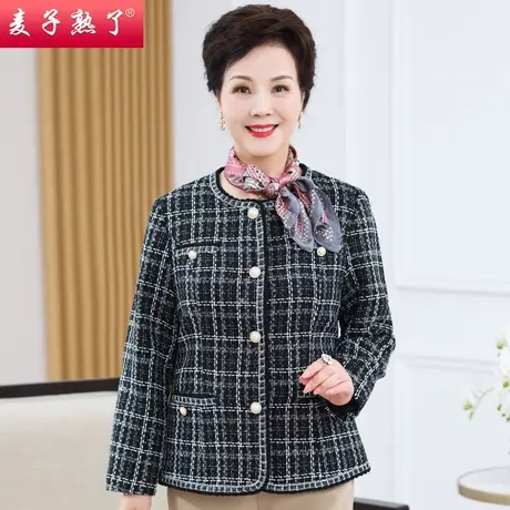 妈妈秋装气质小香风外套时尚衣服中老年女士上衣减龄女装40岁春秋商品大图