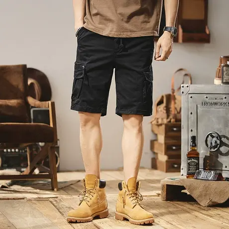 Modi Nick/摩帝尼克男士短裤直筒休闲夏薄款宽松五分裤中腰工装裤商品大图