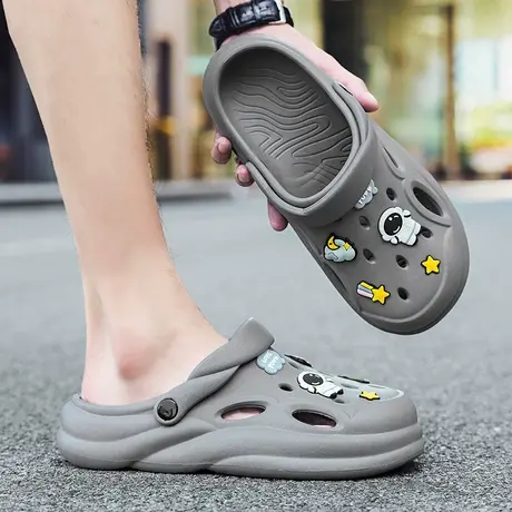 雨鞋男款踩屎感厨房防滑水鞋户外钓鱼胶鞋情侣开车凉鞋沙滩涉水鞋商品大图