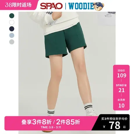 【小熊Woodie】SPAO女士短裤春季休闲松紧腰卫裤SPMTD12P62图片