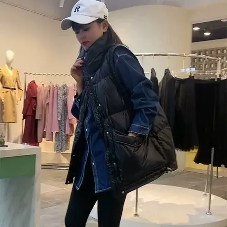 2023年新款欧货潮羽绒马甲女秋冬韩版时尚欧洲站马夹背心外穿外套图片