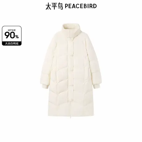 太平鸟年冬季新款针织大翻领羽绒服A1ACE4514商品大图