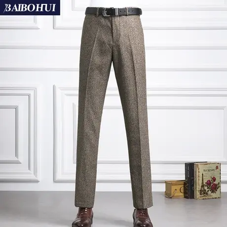 男士韩版修身型西装裤子复古英伦休闲西裤男时尚帅气潮流直筒裤子商品大图