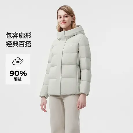 坦博尔正品反季舒适显瘦女款连帽羽绒服中老年妈妈经典保暖外套图片