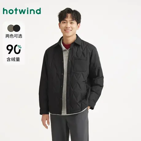 热风2025年冬季新款男士衬衫羽绒服商品大图