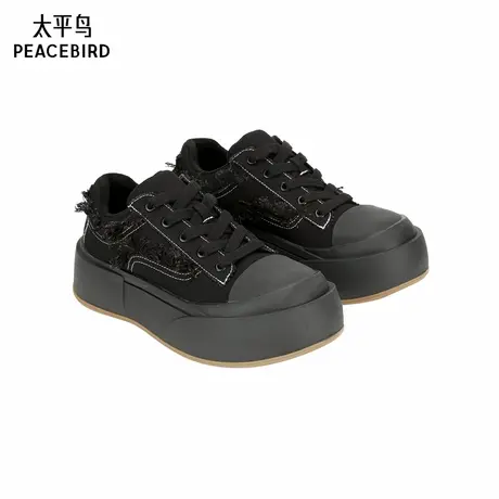 【商场同款】太平鸟时尚鞋子女厚底新款增高鞋休闲板鞋A3ZDF4195商品大图