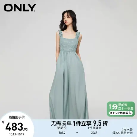 ONLY奥莱2023夏季新款百搭显瘦吊带宽松阔腿连体休闲裤女商品大图