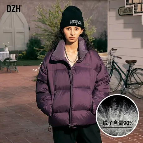 男女同款刺绣面包羽绒服男短款2023新款冬季加绒加厚外套羽绒夹克图片
