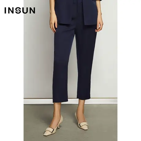 INSUN恩裳线上专选夏季挺括直筒垂感西裤图片