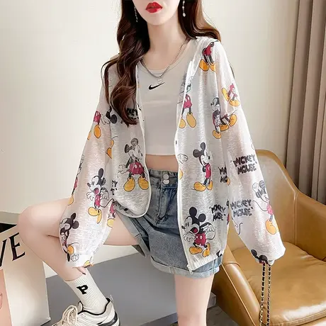 户外透气防晒衣女夏季韩版宽松薄款冰丝休闲外穿防晒服开衫外套潮商品大图
