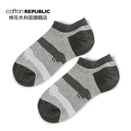 Cotton Republic/棉花共和国男士休闲棉质情侣时尚潮男船袜学生袜商品大图