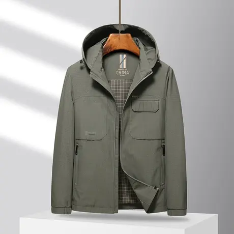 男士冲锋衣夹克登山服户外套秋冬运动外套男女可脱帽防风防水风衣商品大图