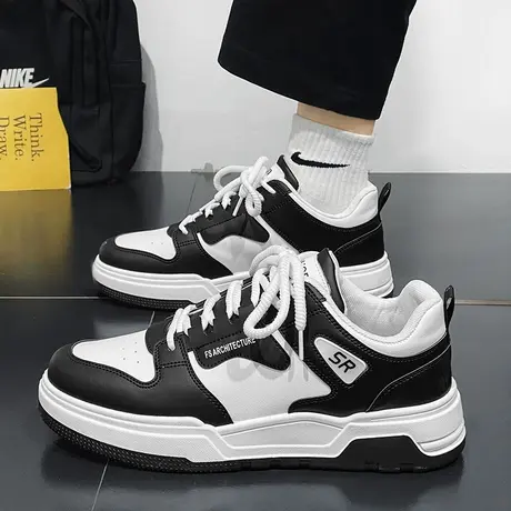 男鞋春夏季潮流熊猫板鞋男款中学生运动休闲百搭小白潮鞋2024新款图片