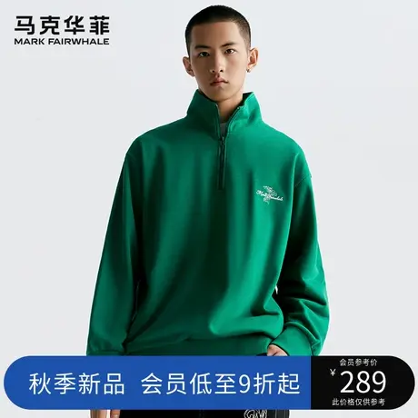 马克华菲男装国潮印花男士长袖无帽卫衣2023年秋季开衫新品时尚款图片