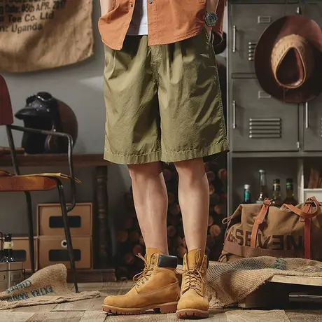 Modi Nick/摩帝尼克男款裤子男士工装五分裤宽松休闲潮流纯色裤子商品大图