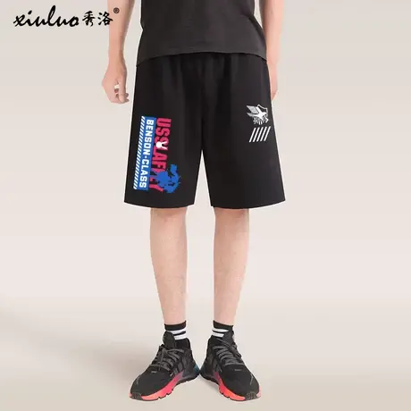 秀洛碧蓝航线短裤凌波印象欧根五分裤男夏cos舰娘动漫周边休闲裤图片