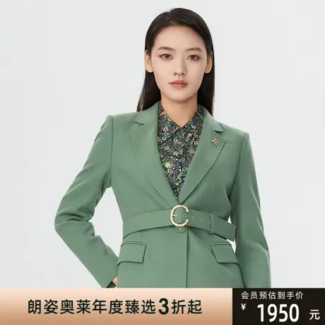 朗姿 春秋绵羊毛简约风一粒扣女式西装线下商场同款图片